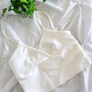 Boohoo White Crop top